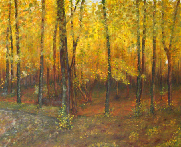 Bosque en Otoño Oil Panel Landscaping