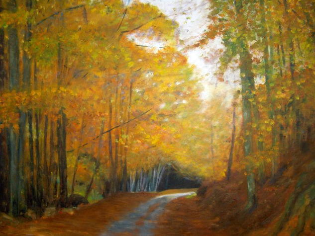 Camino en Otoño Oil Panel Landscaping