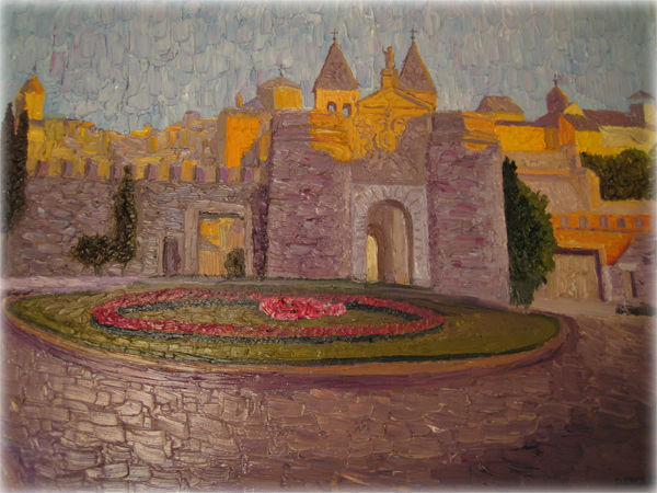 Puerta de Bisagra al atardecer