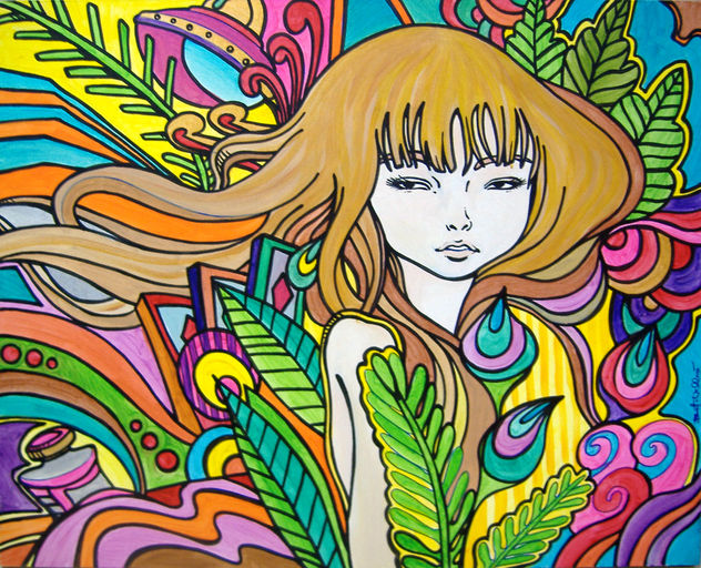 niña de colores