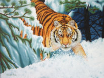 Tigre en la nieve