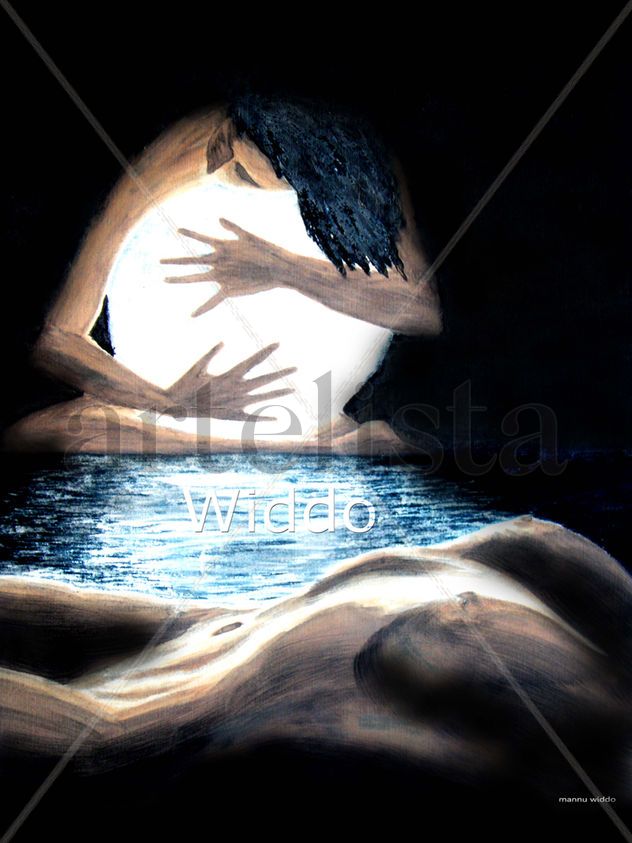 ABRAZO DE LUNA (REPRODUCCION LIENZO/BASTIDOR)