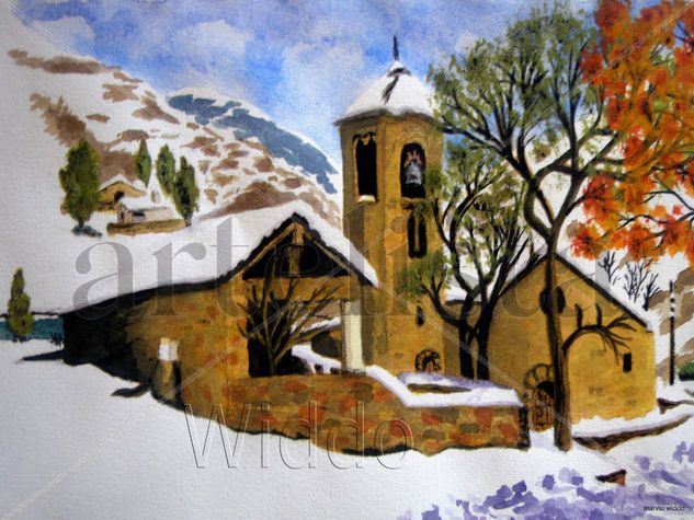 PAISAJE NEVADO (REPRODUCCION LIENZO/BASTIDOR) Ink Canvas Landscaping