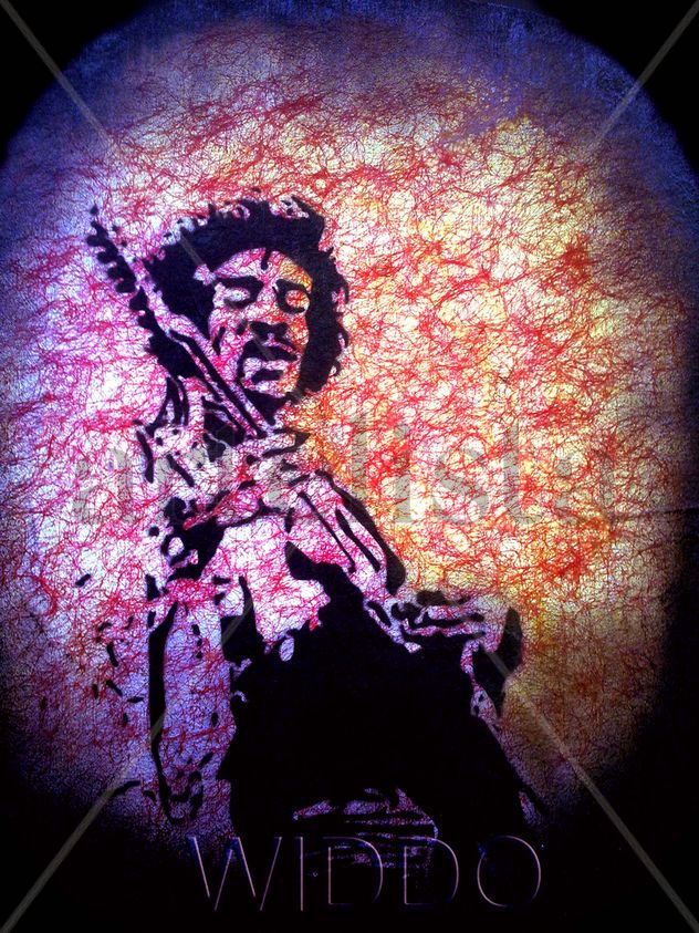 JIMI HENDRIX (REPRODUCCION LIENZO/BASTIDOR)