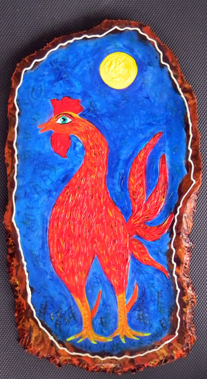 gallo de noche Acrylic Panel Animals