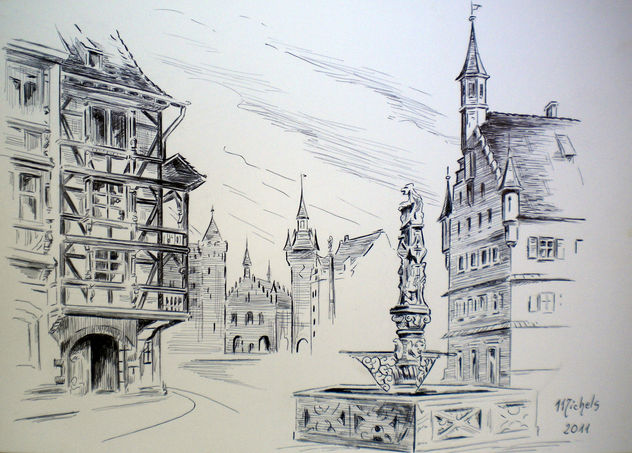 Fontaine près de la Marienplatz,Munich