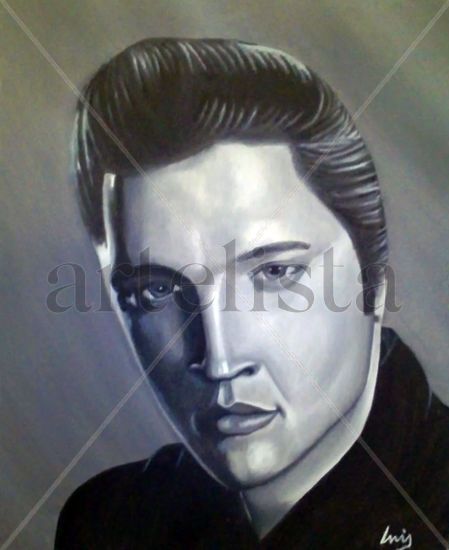 Elvis Oil Canvas Portrait