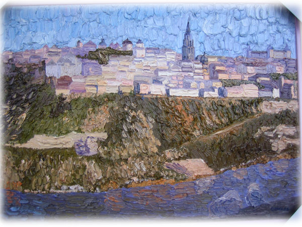 Toledo azul Oil Canvas Landscaping