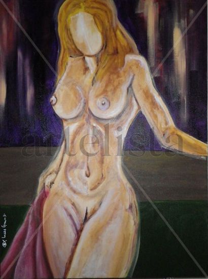 E ela disse que sim! Acrylic Textile Figure Painting