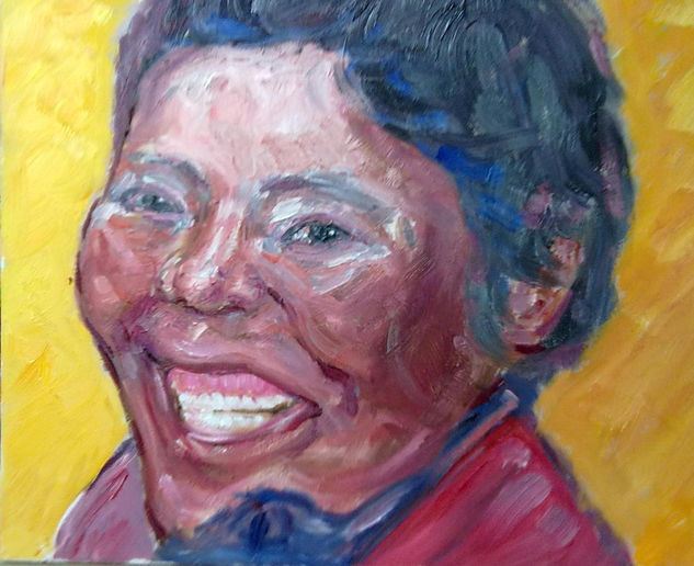 tibetana Óleo Lienzo Retrato