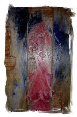 opus picturi IV Mixed media Panel Figure Painting