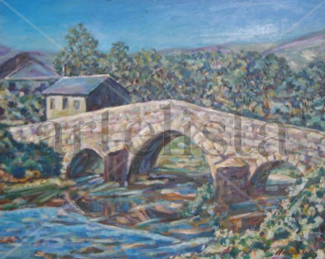 Puente romano de Vigo de Sanabria Oil Canvas Landscaping