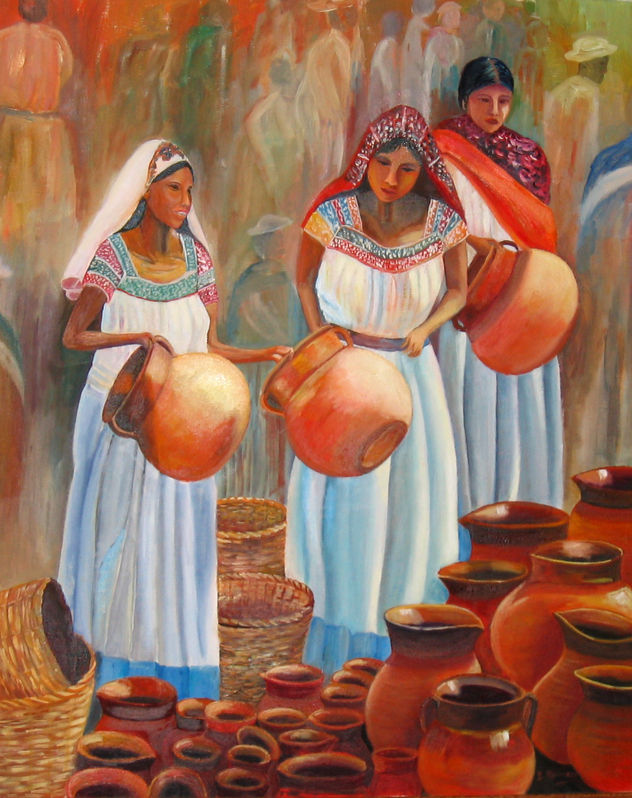 mujeres y cantaros