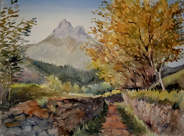 Otoño en Mendiola Watercolour Paper Landscaping