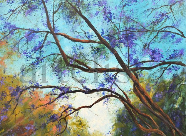 Jacaranda 1 Acrylic Canvas Landscaping