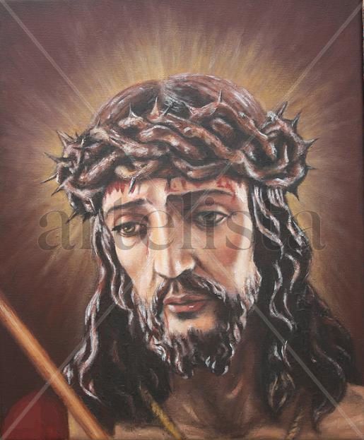 Cristo de los estudiantes (Málaga) Pintura al óleo. Por encargo. La imagen que Ud. desee.