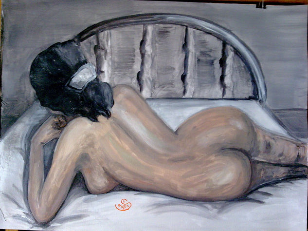 La maja varadera Acrylic Canvas Nude Paintings