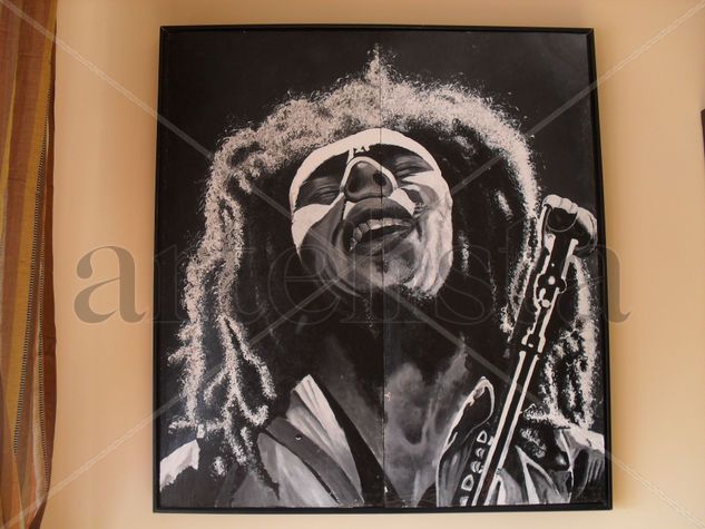 Bob Marley. Oil Canvas Landscaping