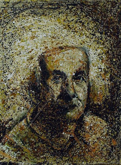 Einstein Media Mixta Lienzo Retrato