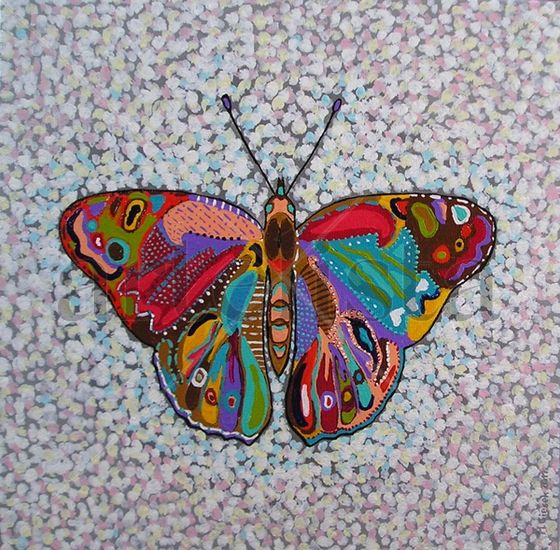 LA MARIPOSA III Acrylic Canvas Animals