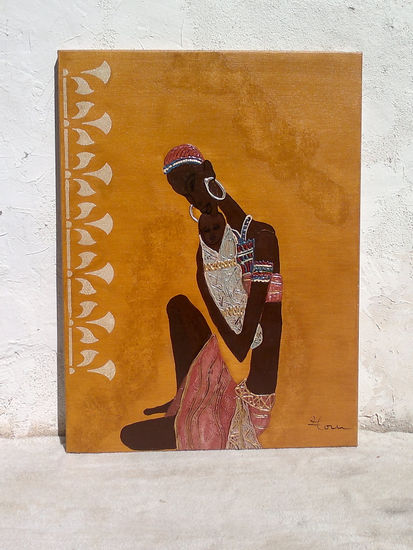 MATERNIDAD AFRICANA Oil Canvas Landscaping