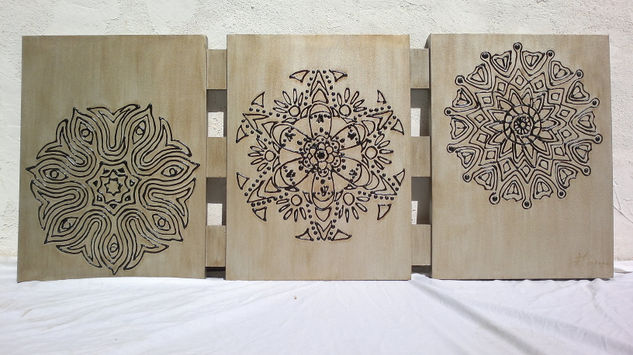 TRIPTICO MANDALA CONTEMPORANEO 