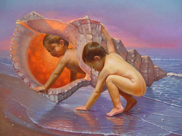 la caracola Oil Canvas Marine Painting