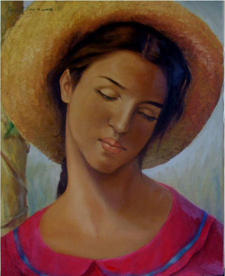 Campesina del sur Oil Canvas Figure Painting