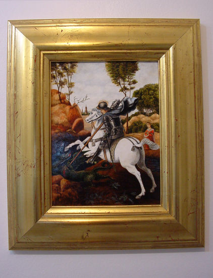 San Jorge y el Dragón- Rafael Sanzio - Galeria Nacinal de arte Washington Acrylic Panel Figure Painting