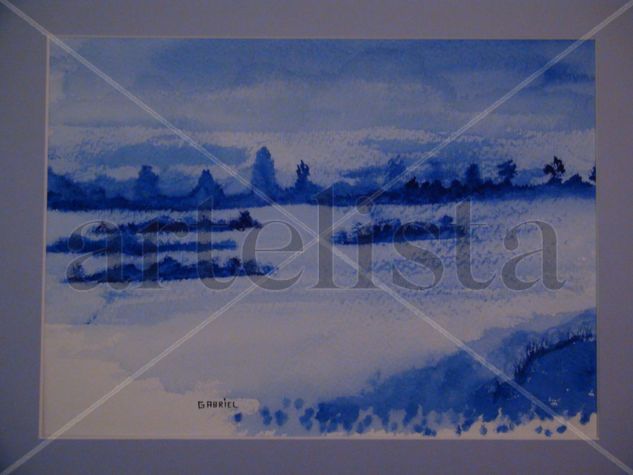 ISLAS EN LA NIEBLA Watercolour Canvas Landscaping