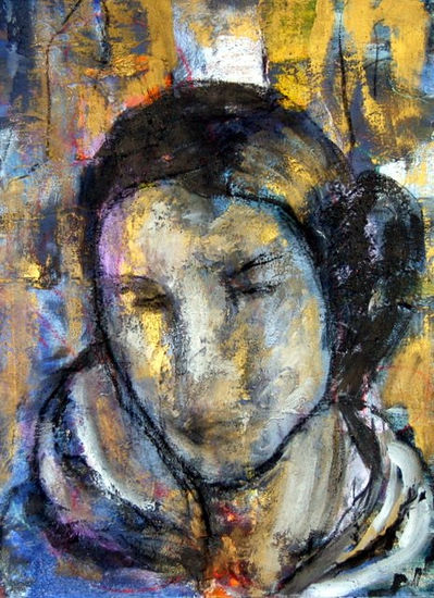 mujer con moño I Oil Canvas Others