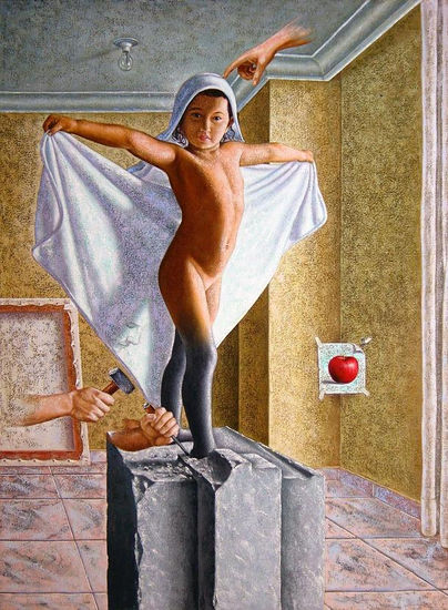 ICARO-serie Nacimiento Oil Canvas Nude Paintings