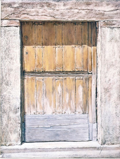 Puerta vieja (Lleida) Pastel Canvas Others