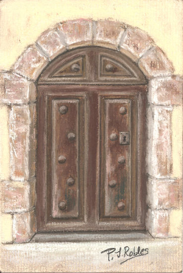 Puerta vieja castellana Pastel Papel Otros