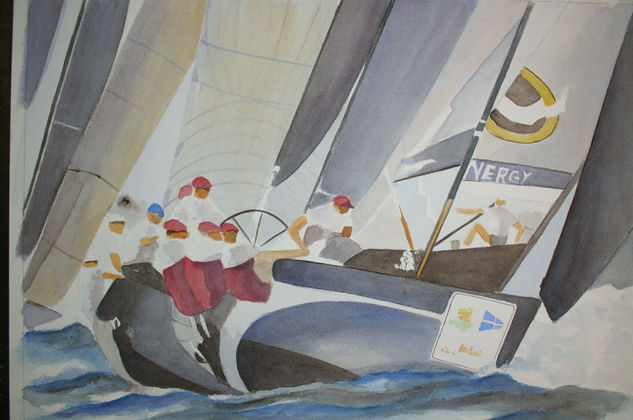 regata 17 Watercolour Paper Marine Painting