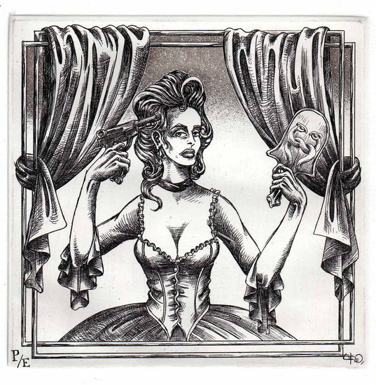 Ex libris Lady Macbeth Aguafuerte