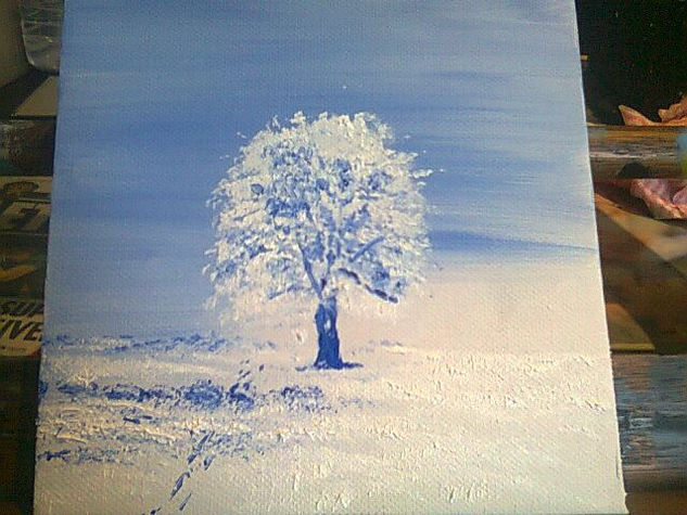 A lonely tree Oil Canvas Others