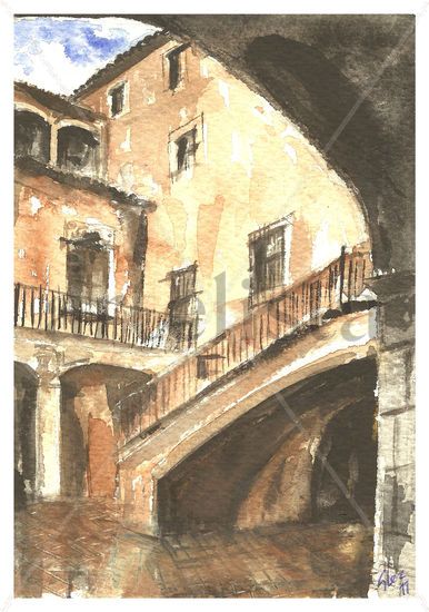 Museo Textil de Barcelona Watercolour Paper Landscaping