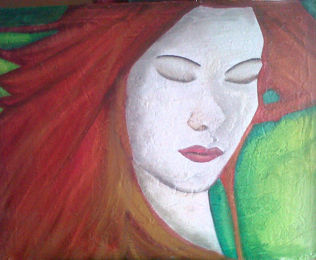 pelo rojo Oil Canvas Portrait