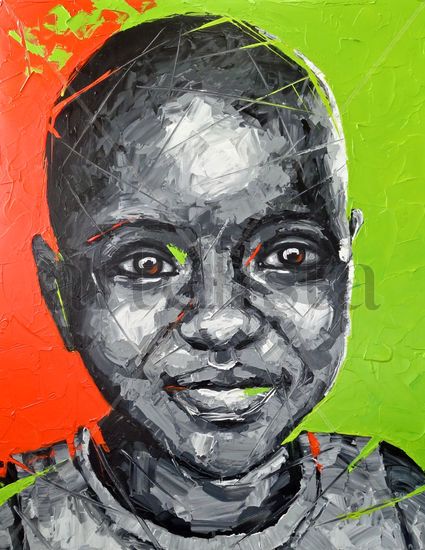 África Parte III: Esperanza Oil Canvas Portrait