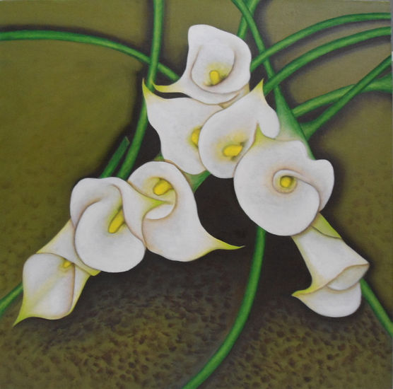 CARTUCHOS Oil Canvas Floral Painting