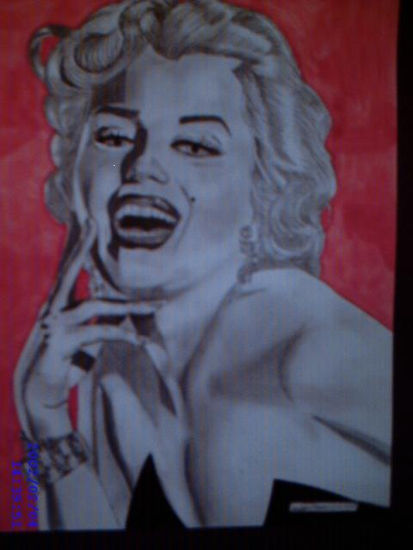 Marilyn Monroe II Gouache Canvas Portrait