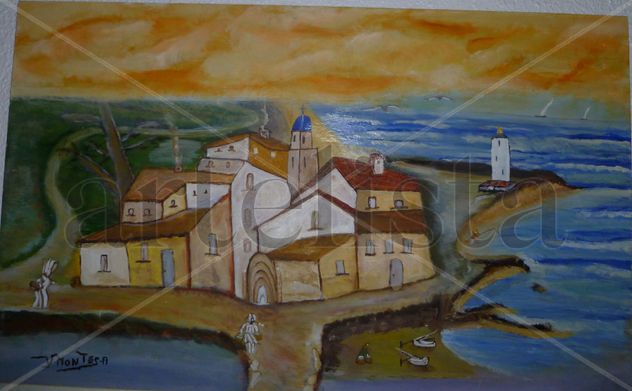EL FARO  ,MAR, PUEBLO
