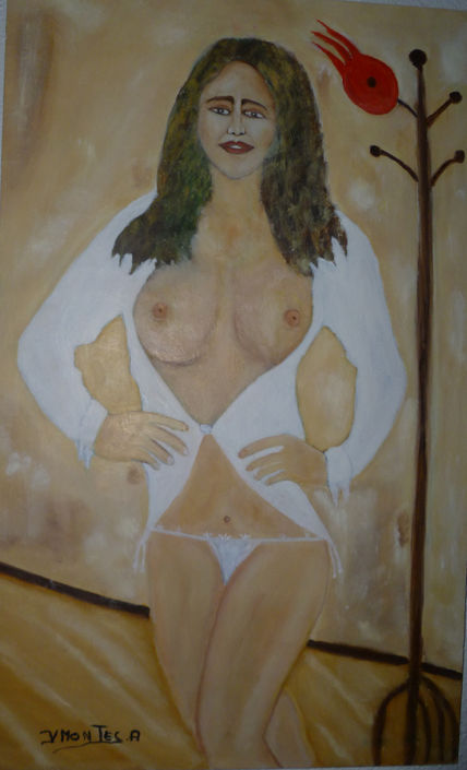 La bella,toples,mujer