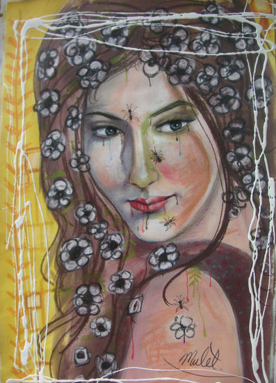 "Portrait of G.M." Mixed media Paper Portrait