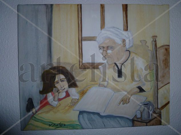 AMOR DE ABUELA Oil Canvas Portrait