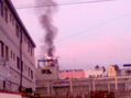 cartel incendiado