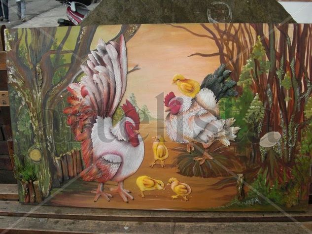 FAMILIA GALLINAS Canvas Landscaping