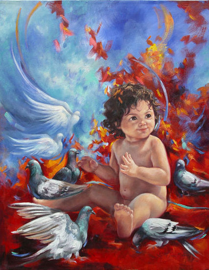 A través de los Ojos de un niño Acrylic Canvas Others