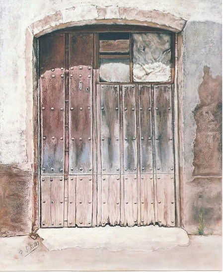 Puerta vieja Andavías Pastel Paper Others